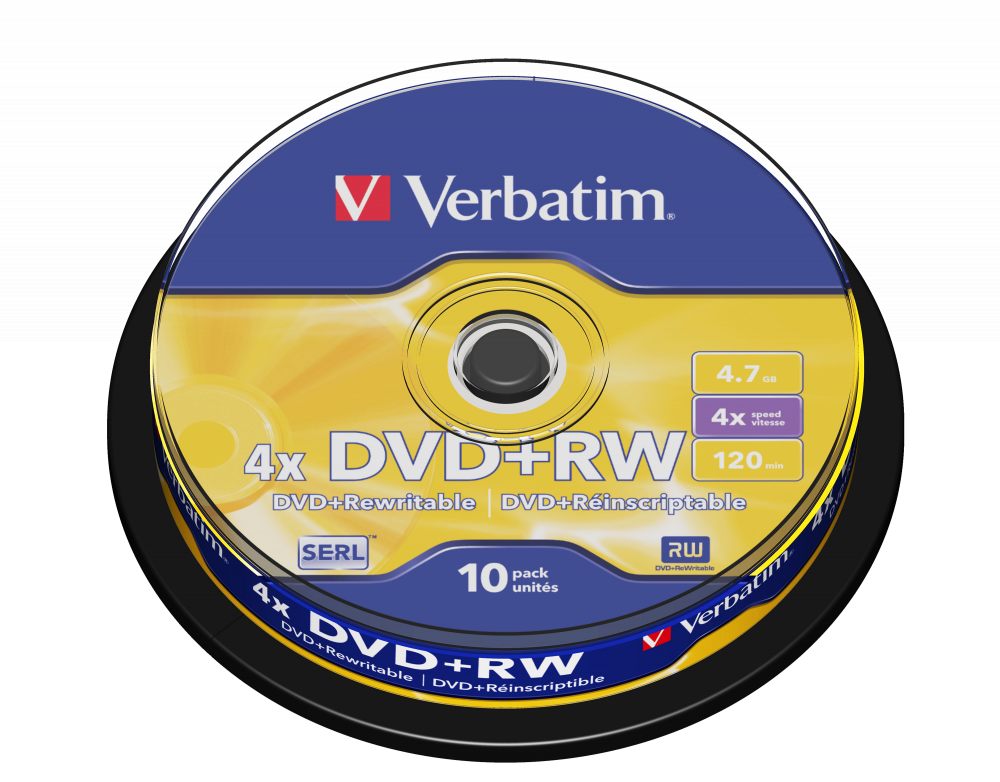 DVD+RW DVD+RW 4x Matt Silver | Verbatim Shop