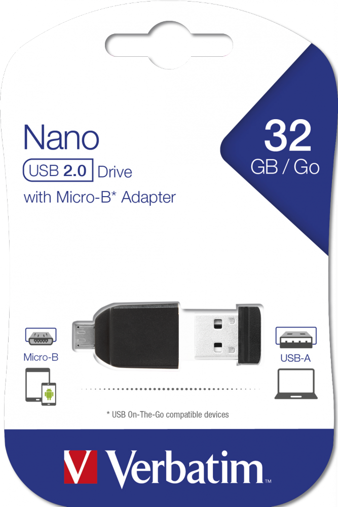 32 GB NANO USB-Stick mit Micro USB-Adapter, NANO USB-Stick mit Micro USB-Adapter