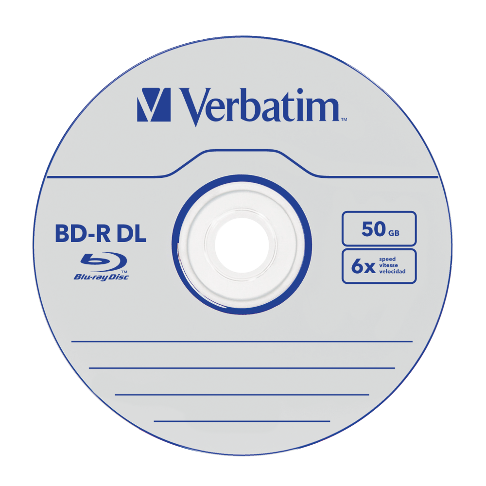 Verbatim BluRay Disc BDR, BDRE BluRay Beschreibbar, BluRay