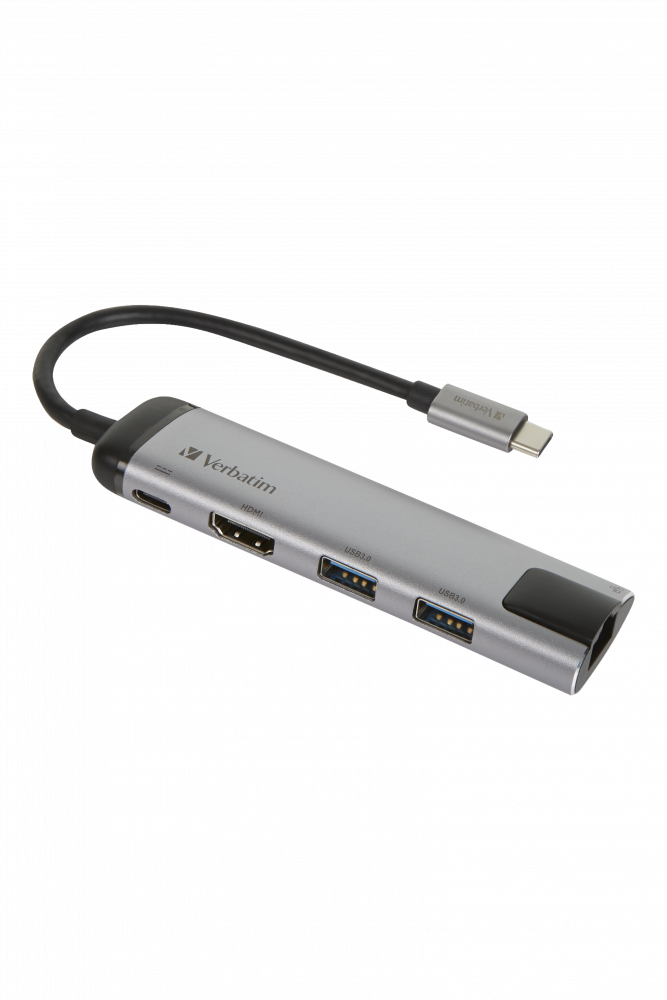 Verbatim USB-C Multiport Hub - USB 3.0 | HDMI | Gigabit Ethernet