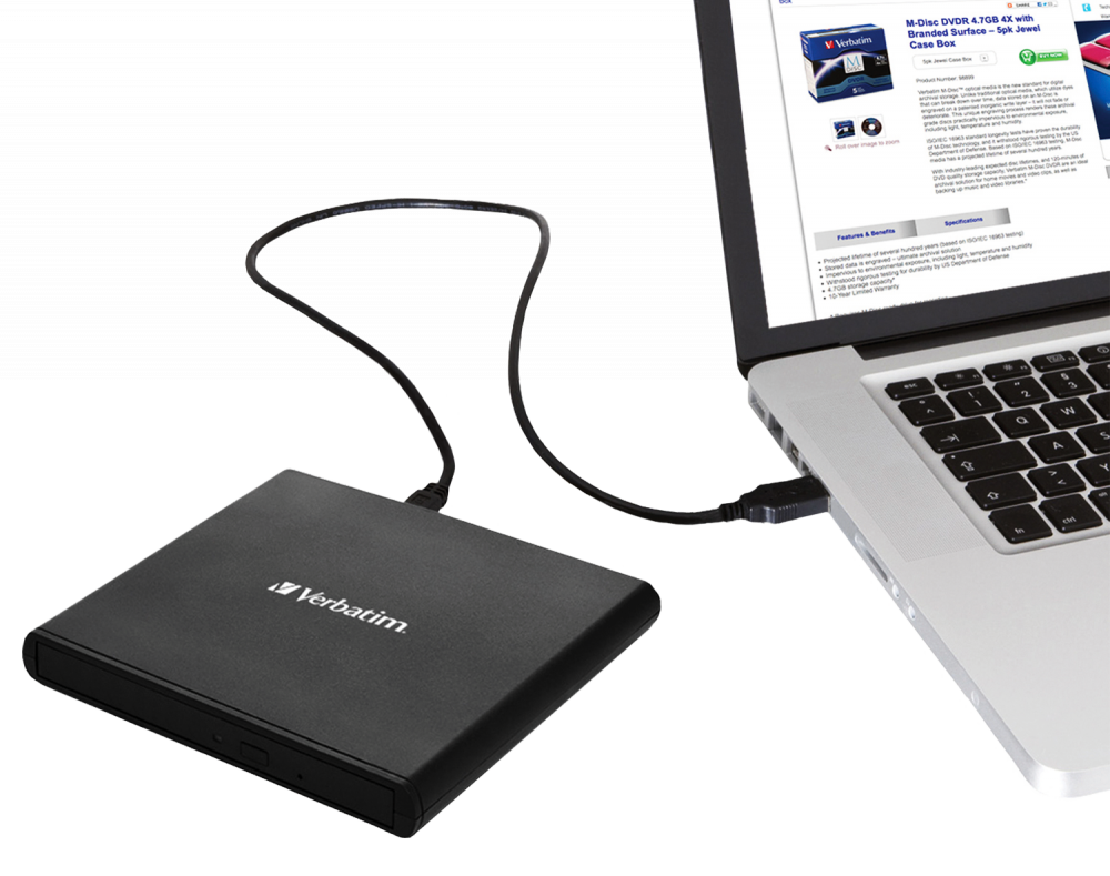 Verbatim Graveur de Blu-ray externe USB-A - Lecteur graveur