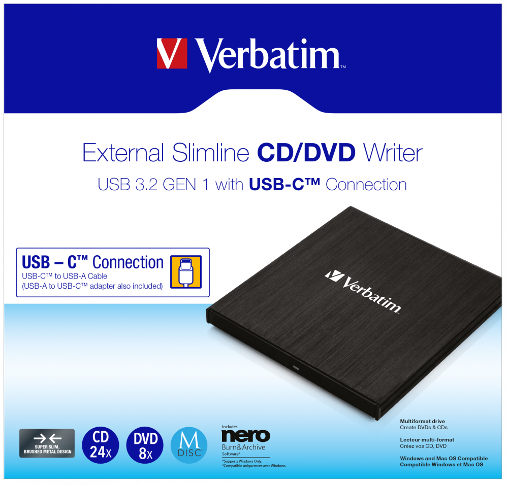 Lecteur-graveur externe GENERIQUE USB C SuperDrive Nolyth Externe CD Lecteur  de DVD Lecteur graveur de CD RW Graveur de DVD USB pour Mac/Ordinateur  portable/Windows10
