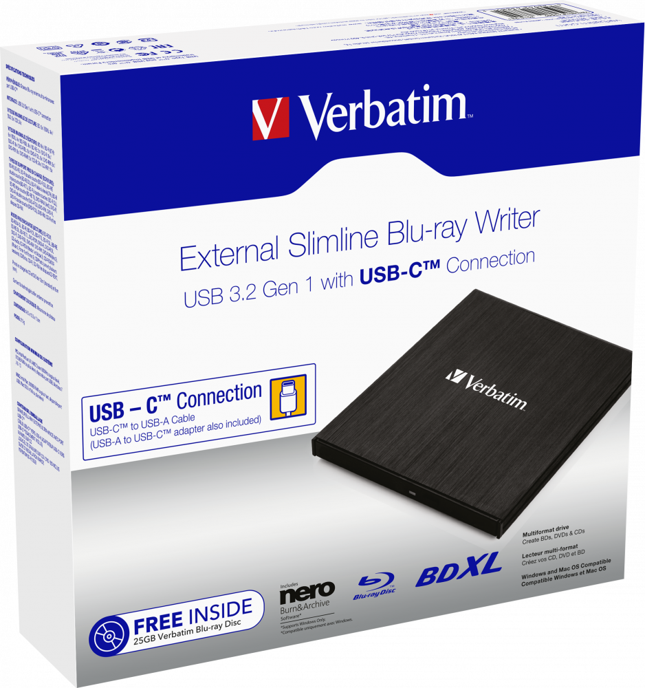 Lecteur externe cd / dvd + / -rw Usb 2.0 Type-c Premium Portable Dvd Cd Rom  Player Reader Writer Burner Lecteur optique pour Apple Mac Macbook Pro /  Air, Windo