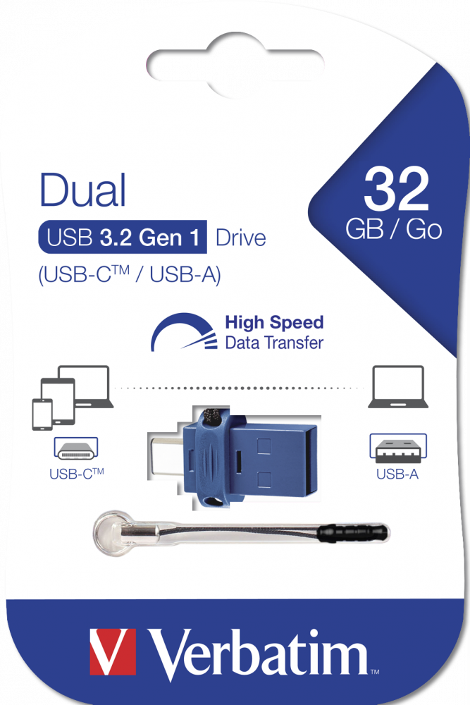 Clé USB à double connectique de USB-C/USB-A 32 Go