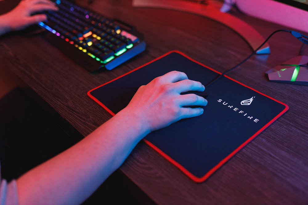 SureFire Silent Flight 320 Gaming Mouse Pad with RGB - 3DJake International