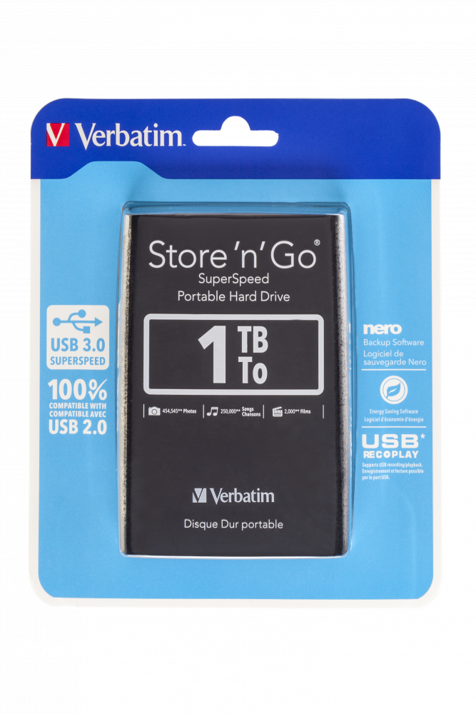 Solde + Promo, le HDD externe 2To Verbatim Store 'n' Go USB 3.0 à 85 €,  livraison offerte ! (terminée) - GinjFo