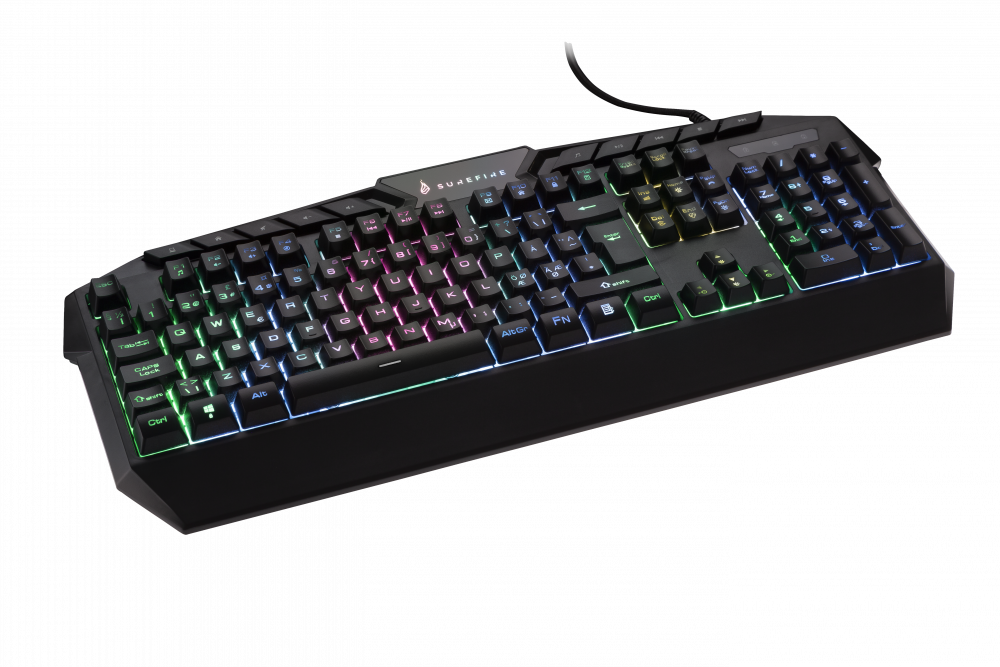 Gaming Keyboard QWERTYNordic Layout RGB Multimedia SureFire