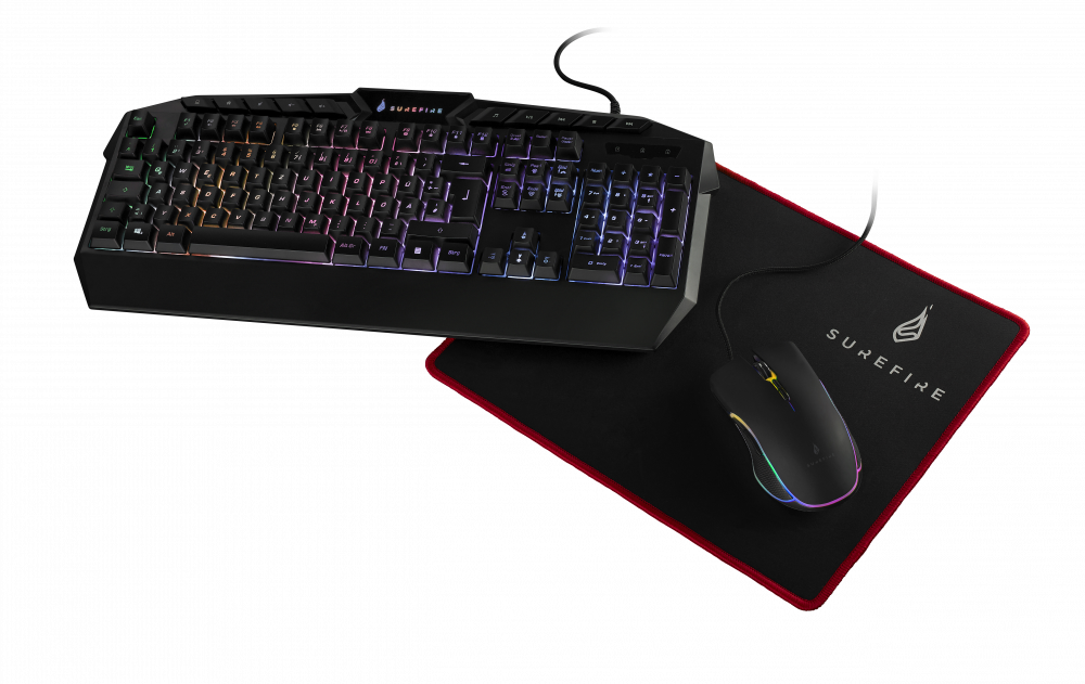 Cuffie da gioco per PC Hyperx, tastiera, mouse, tappetino per