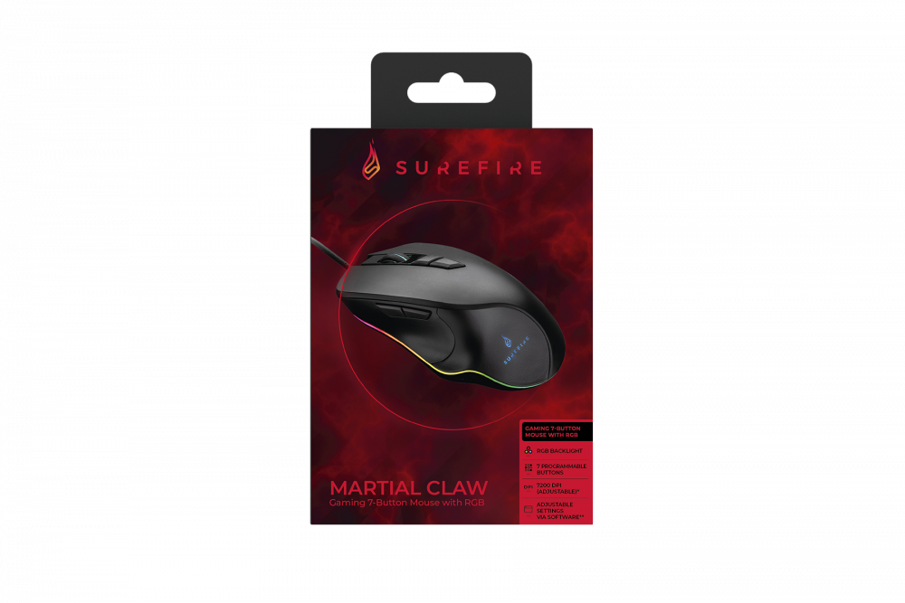 Souris gaming 7 boutons RGB Martial Claw SUREFIRE