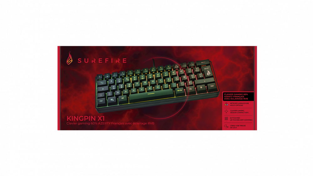 CLAVIER GAMING KINGPIN AZERTY SUREFIRE